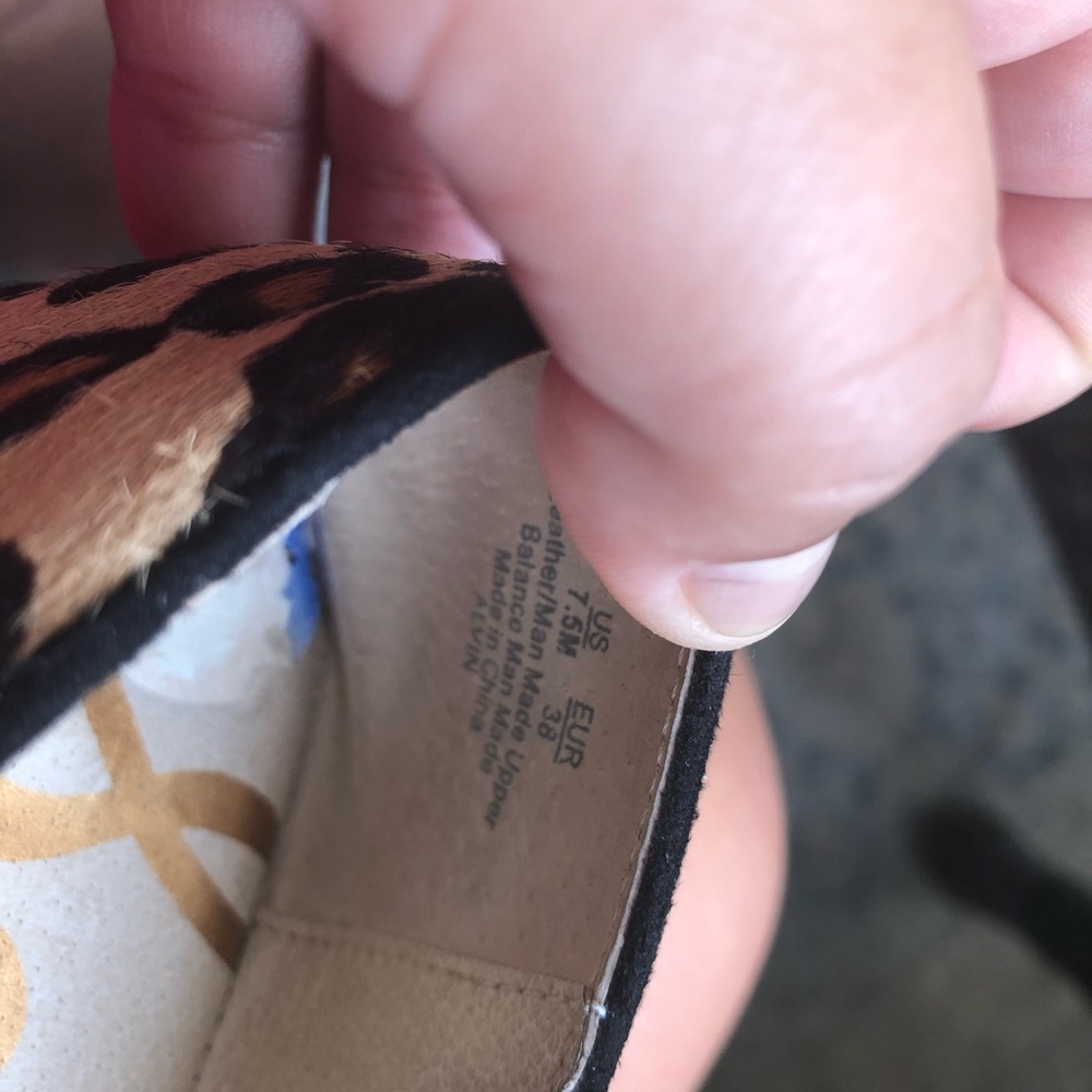 Sam Edelman leopard leather flats 7.5
